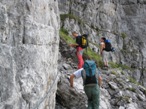 L'arrivo al tratto attrezzato che porta alla ferrata vera e propria