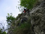 Primo tratto di ferrata verticale