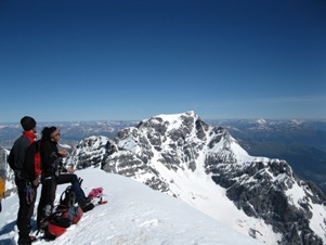 La vista verso l'Ortles dalla cima del Gran Zebr