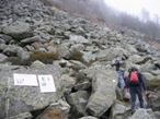 La base della petraia, da risalire per arrivare alla ferrata