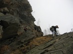 Il primo tratto di ferrata