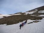 Lungo il percorso, uno dei tanti nevai