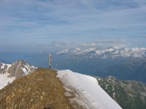 La vetta del Blinnenhorn e la vista verso il Vallese