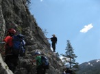 Una parte della ferrata lungo il traverso