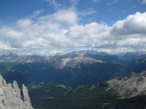 Il panorama visto dalla cima nord del Catinaccio