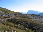 La partenza dal rifugio Bolzano