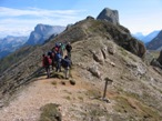 Il punto in cui si trova la via di fuga dalla ferrata, noi proseguiamo dritto