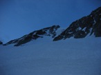 L'avvicinamento alla Nord con la via del Seracco