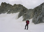 L'arrivo alle roccette della Sella del Freshfield