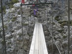 Il ponte sospeso tra la Torre Exner e il Sella