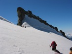 La lunga base della cresta del Gran Paradiso appena superata