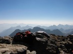 La vista verso est dalla cima del Monte Emilius