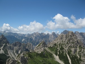 La vista nei pressi della Cima Valminon