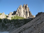 Dal bivacco si risale verso la forcella