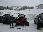 La partenza da Bazena al parcheggio