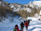 L'inizio del percorso lasciato alle spalle gli impianti di risalita