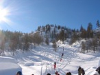 Il pendio sovrastante l'Alpe Misanco. In questo tratto c' la parte pi ripida del percorso
