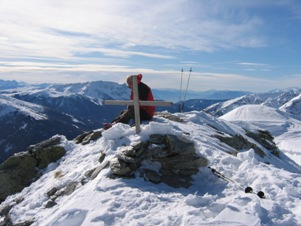 La cima del Karnspitze o Corno di Quaire