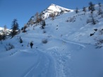 In direzione del lungo traverso del Bieteron
