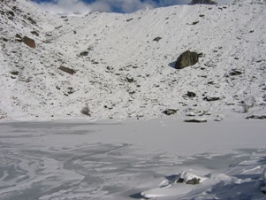 Il Lago Blu in inverno