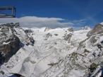 L'arrivo sulla cima e la visione spettacolare dei Breithorn, Polluce e Castore