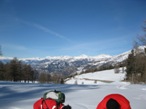 L'ampia radura nei pressi del Col de Joux