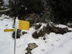 L'attacco del sentiero n°10 che porta verso il Barbustel e il Col de La Croix