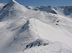La vista della cresta dalla cima della  fontana Freida