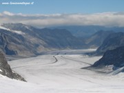 Jungfrau - L'Aletschgletscher visto dal ghiacciaio dello Jungfrau