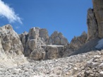 In salita verso il ghiacciaio del Calderone