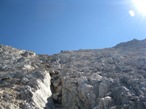 La salita del ripido versante nord-ovest