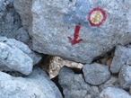 Il buco alla fine del breve tratto attrezzato, qu  visto all'uscita dal buco