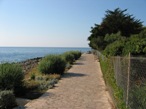 L'inizio del sentiero lungo la strada pedonale