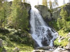 La bella cascata, dove si dovr attraversare il torrente