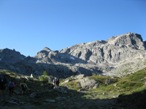 La partenza dal Rifugio Calvi verso il Passo Portula