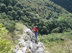 L'uscita dal punto chiave della ferrata