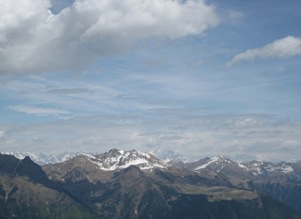 Il panorama verso nord dalla cima