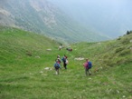 Il sentiero che dal colle per la bocchetta Pesciola scende diretto a valle