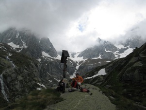 La croce Parravicini con la vista verso nord