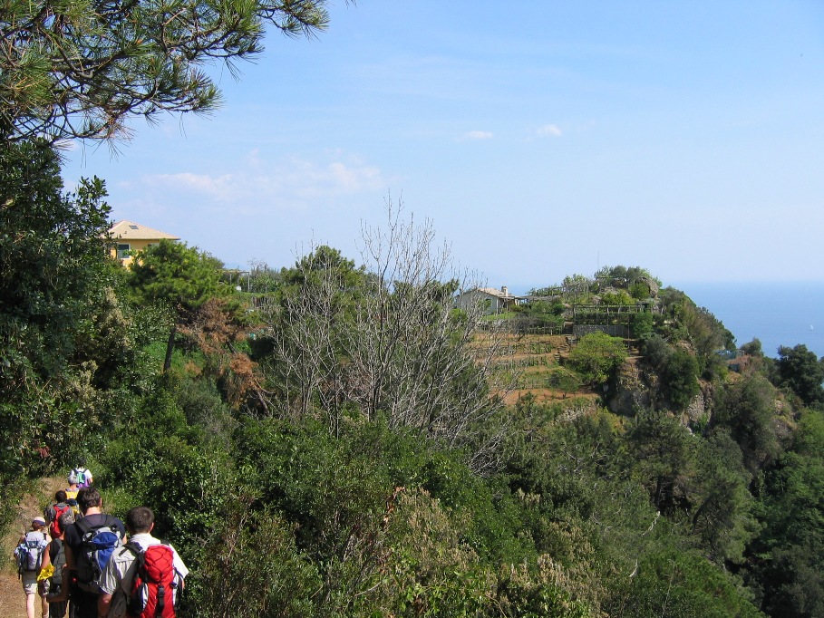 Arrivo alle prime casette sopra Portofino