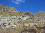 Il tratto di sentiero che dalle funivie di Oropa, porta verso la cima del Monte Camino