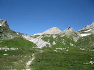 La piana sottostante il Colle de Maurin che conduce in Francia