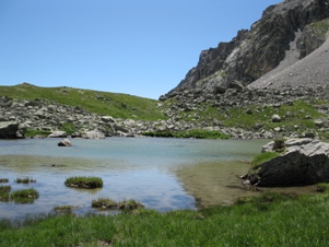 Il piccolo laghetto Sagna del Colle