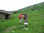 L'Alpe Sors sui pendii sottostanti il Rifugio Selleries