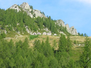 Un alpeggio appena sopra il rifugio