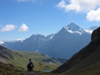Il sentiero che conduce al Faulhorn, visto a ritroso, si nota che il Bachalpsee sta sparendo sotto di noi