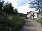 Il bivio per la Malga Saltner dove si lascia la strada asfaltata.