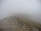 la cresta che porta in cima al Muntejela de Sennes