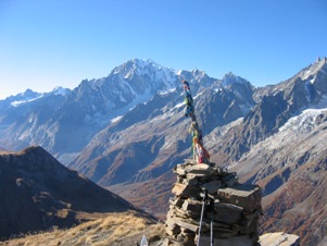 La vista sul Monte Bianco dalla Tete entre deux Sauts