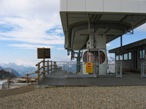 La stazione di arrivo della funivia al Passo dei Salati